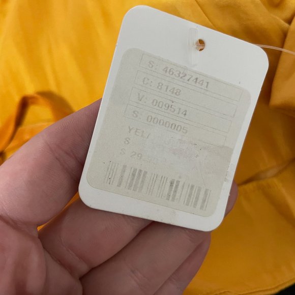 Free People Yellow Gold Silky Top - Picture 2 of 3